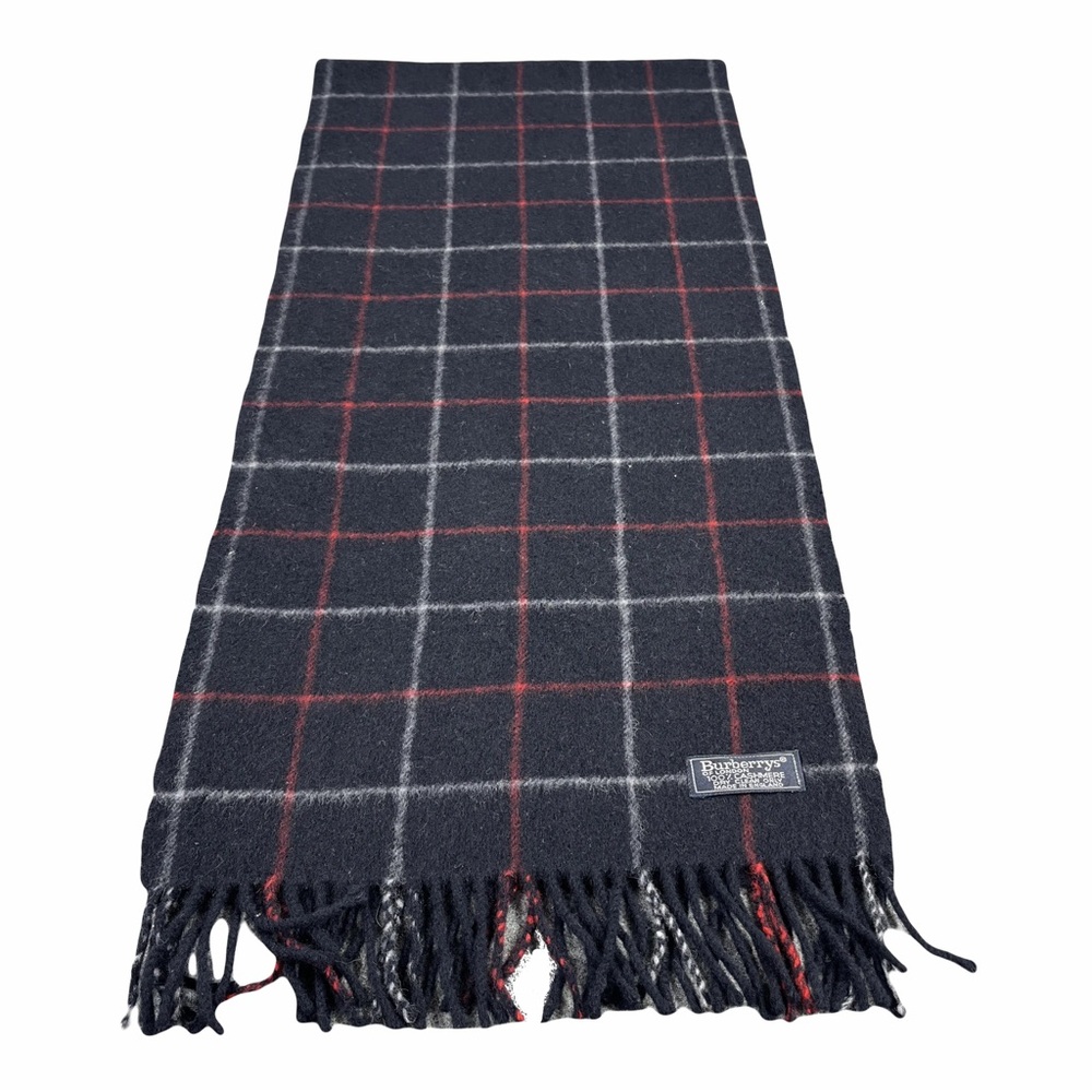 Burberry's Lambswool plaid Print Scarf‎